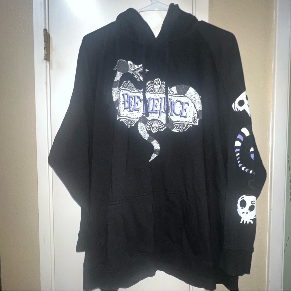 Beetlejuice Black Graphic Hoodie Sweater